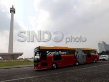 20 Bus Gandeng Transjakarta Scania Diresmikan