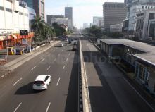 Jalan Protokol di Jakarta Lengang