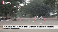 Kurangi Kerumunan Massa, Polrestabes Bandung Tutup Sejumlah Ruas Jalan