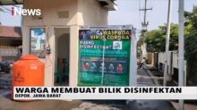 Warga Depok Buat Bilik Disinfektan di Pintu Masuk Komplek