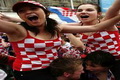 Suporter Kroasia rayakan kemenangan