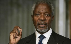 Kofi Annan mundur sebagai utusan khusus untuk Suriah
