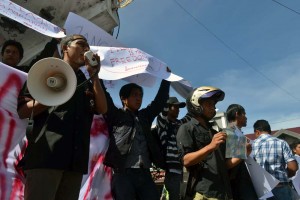 PKL demo Dishub Kota Batu terkait jalur one way