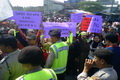 Peresmian pembangunan Pasar Induk Gadang diwarnai protes