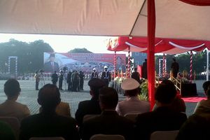 SBY pimpin upacara HUT Polri di Mako Brimob