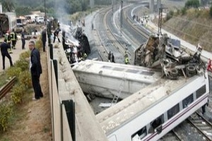 Kereta api tergelincir di Spanyol, 60 orang tewas