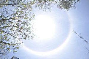 Indahnya matahari cincin di langit Surabaya