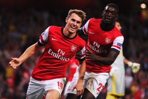 Dua gol Ramsey antar Arsenal ke fase grup