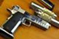 Pistol terjatuh milik anggota Propam Polda
