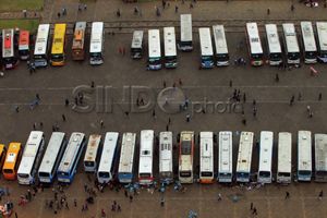 Ratusan bus kota di Yogyakarta mogok
