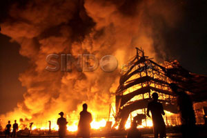 Asrama Polri di Denpasar terbakar