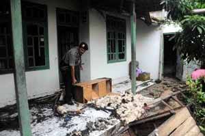 Pasca penyerangan, Desa Sirnabaya masih dijaga polisi