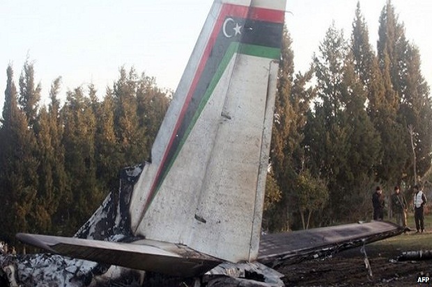 Pesawat medis Libya jatuh, 11 tewas