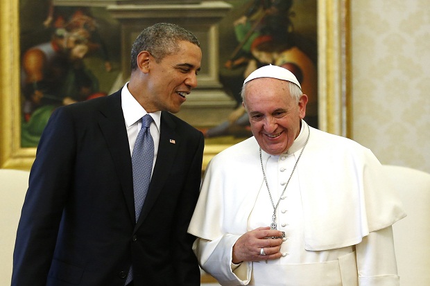 Bertolak ke Roma, Obama akan bertemu Paus untuk pertama kali