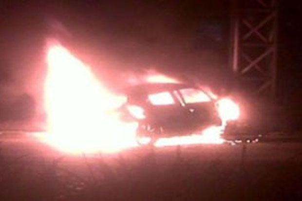 Mobil pikap angkut babi meledak di Pekanbaru