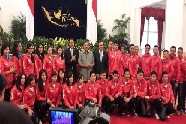 Presiden SBY semangati Tim Piala Thomas dan Uber