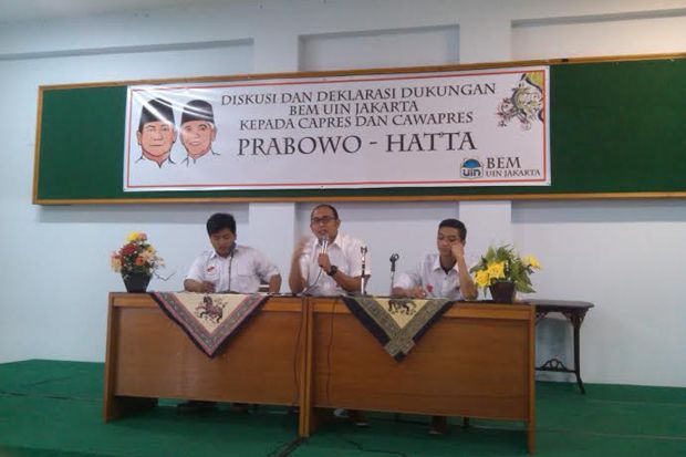 Alasan BEM UIN Syarif Hidayatullah Dukung Prabowo-Hatta
