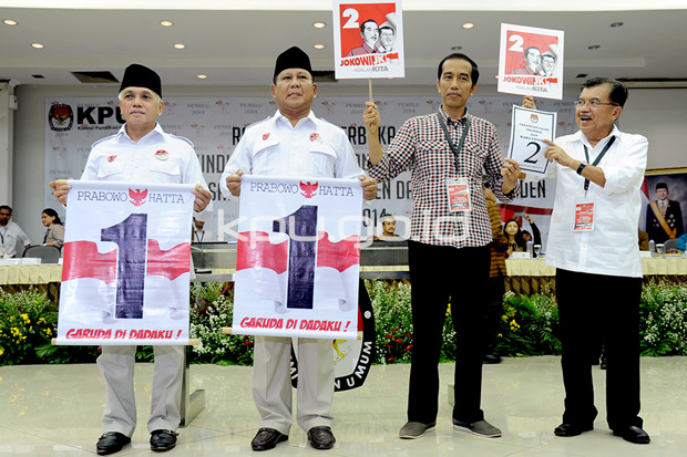 Popularitas Prabowo-Hatta salip Jokowi-JK