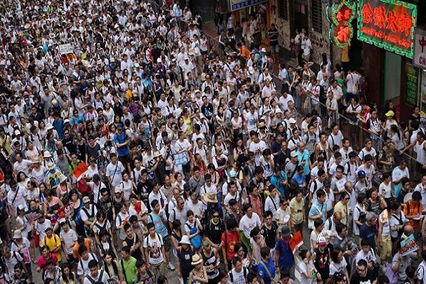 Demo Terbesar di Hong Kong, 511 Aktivis Pro-Demokrasi Ditangkap
