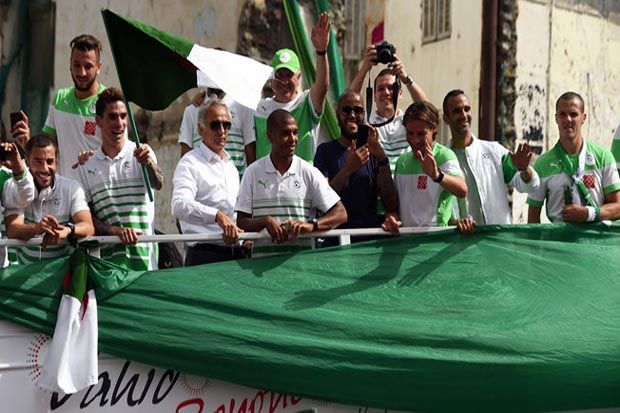 Timnas Aljazair Disambut seperti Pahlawan