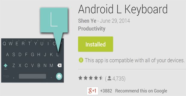 Aplikasi Keyboard Shen Ye Android L Dihapus
