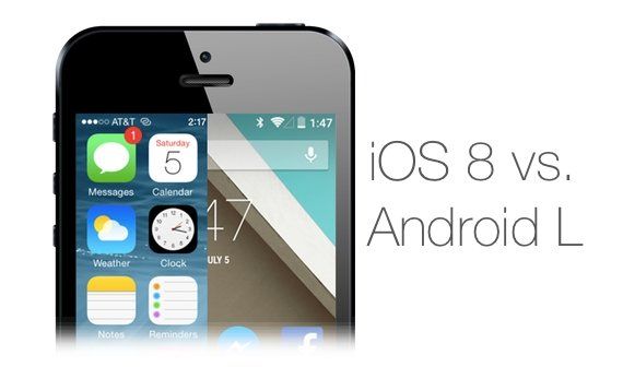 Android L vs iOS 8