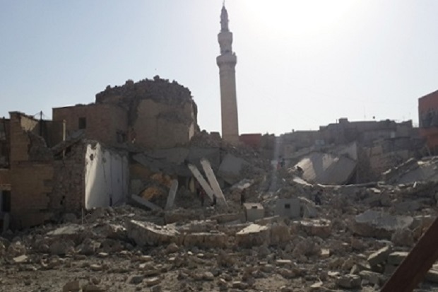 Giliran Masjid Nabi Jirjis di Mosul Dihancurkan ISIS