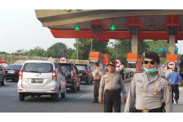 Polda Banten Jaga Ketat Gerbang Tol Tangerang-Merak