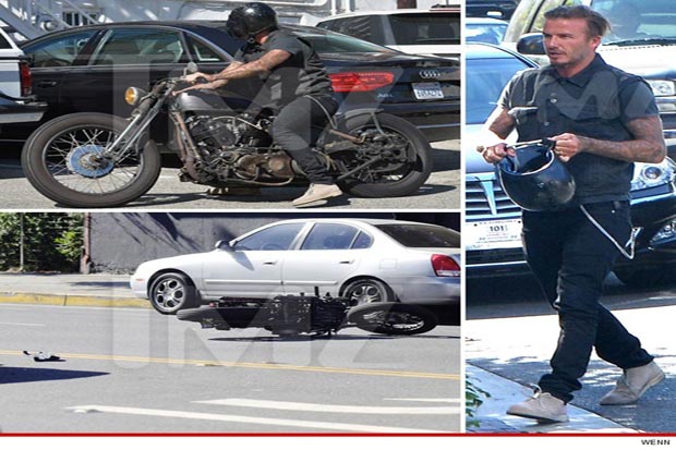 Beckham Kecelakaan Naik Motor Aliran Retro