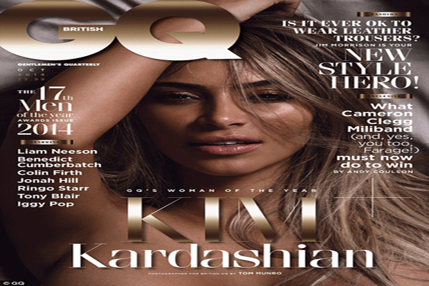 Lekuk Tubuh Kim Kardashian Dipajang di Majalah GQ