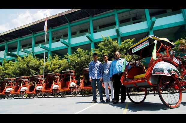 Becak Bertenaga Surya dari Yogyakarta
