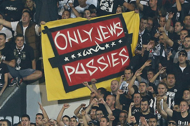 Akibat Anti Yahudi, Partizan UEFA Diganjal Sanksi