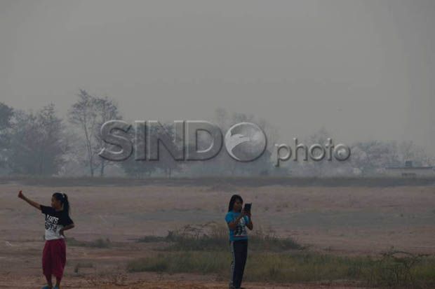Kabut Asap Tebal Selimuti Riau, Jarak Pandang 50 Meter