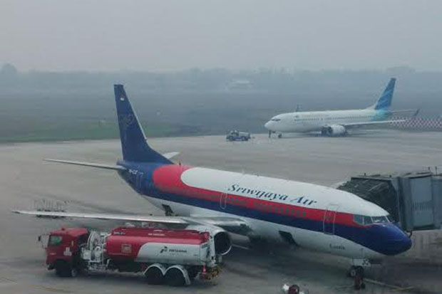 Kabut Asap Ganggu Penerbangan di Palembang