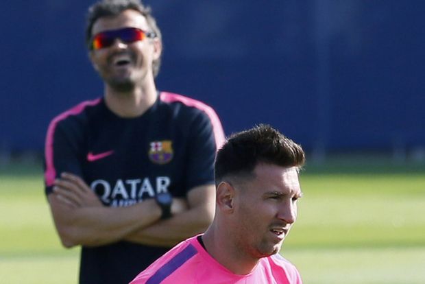 Enrique Bantah Ada Masalah dengan Messi
