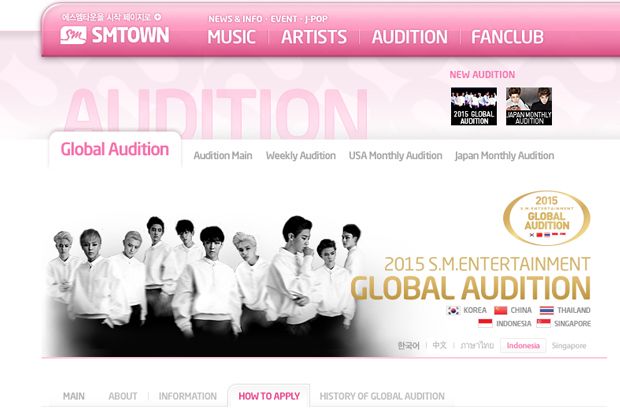 SM Entertainment Gelar Global Audition 2015