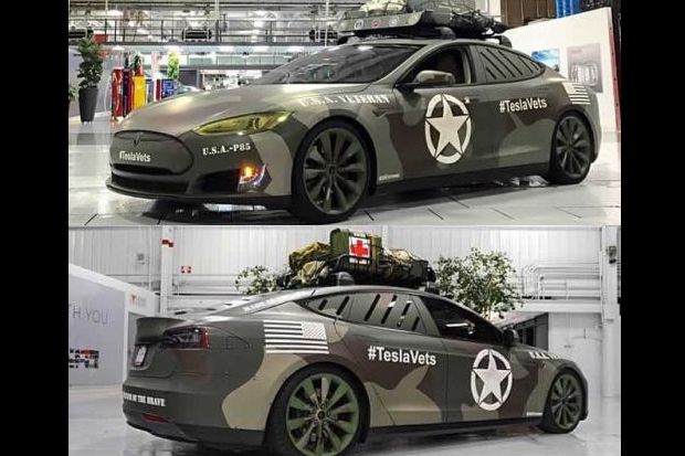 Tesla Persembahkan Mobil Khusus Veteran Perang