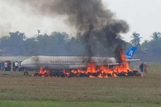 Pesawat ACI Agung Air Terbakar di Palembang, 6 Penumpang Tewas
