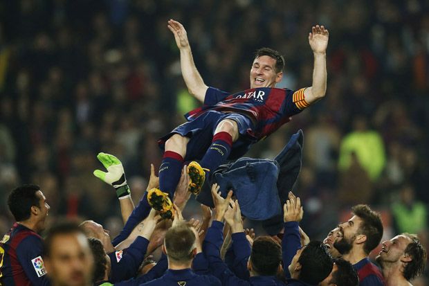 Tembus Rekor Zarra, Messi Persembahkan untuk Thiago