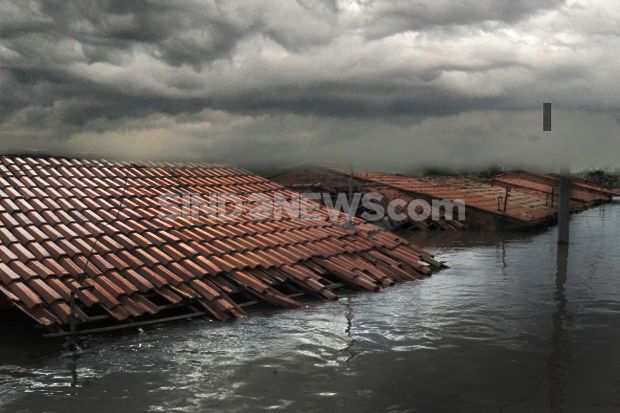 Sungai Barumun Meluap, Ratusan Rumah Terendam Banjir