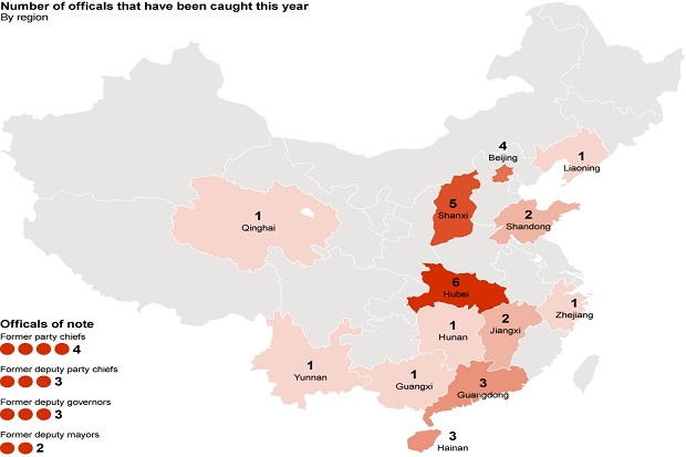 Heboh, Peta Selingkuh Para Pejabat di China Dirilis