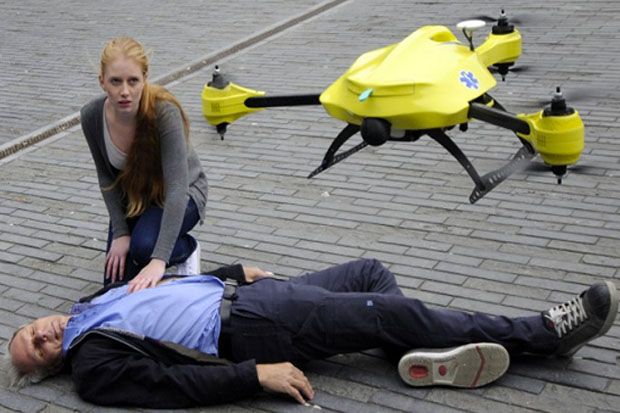 Drone Ambulan Berikan Defibrilator Lewat Udara