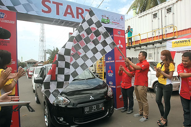Mitsubishi Eco Fun Drive Makassar Capai 20,1 Kilometer per Liter