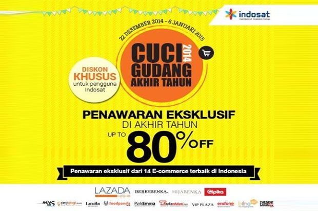 Indosat Cuci Gudang Akhir Tahun di 14 e-Commerce