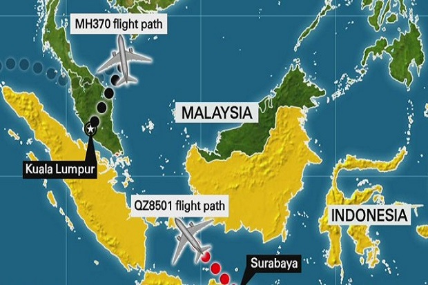 Empat Beda Lenyapnya AirAsia QZ8501 dan Malaysia Airlines MH370