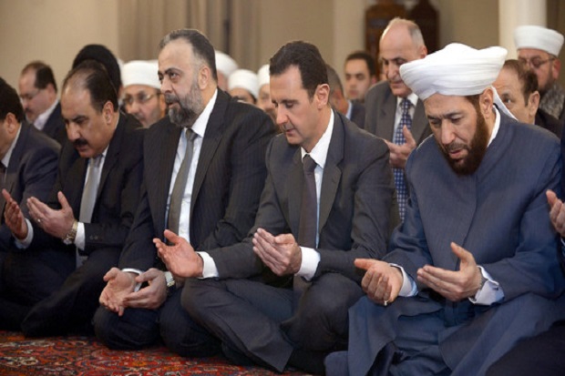 Peringati Maulid Nabi, Assad Muncul di Masjid Damaskus