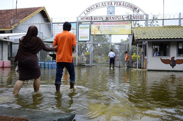 Banjir di Lapas Pekalongan Tak Kunjung Surut