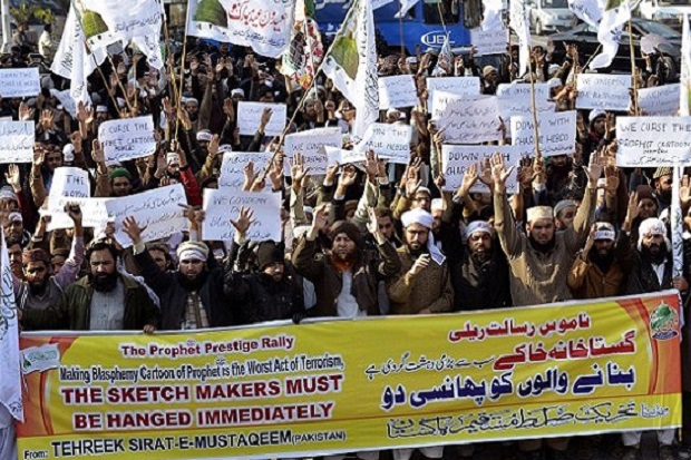 Muslim Pakistan: Gantung Pembuat Kartun Nabi Muhammad