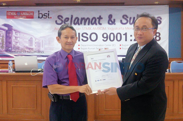STMIK Amikom Yogyakarta Raih ISO 9001:2008