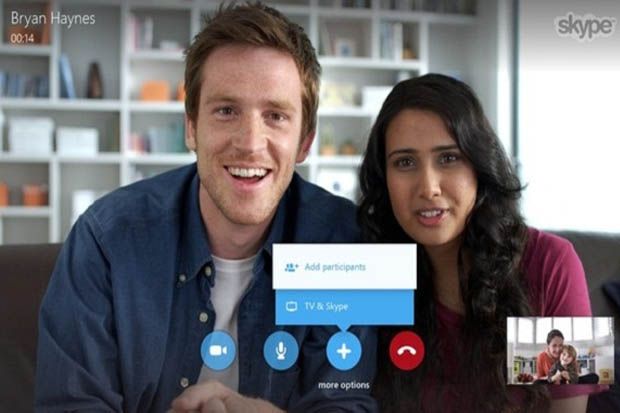 Skype Rambah Fitur Baru di Samsung Smart TV